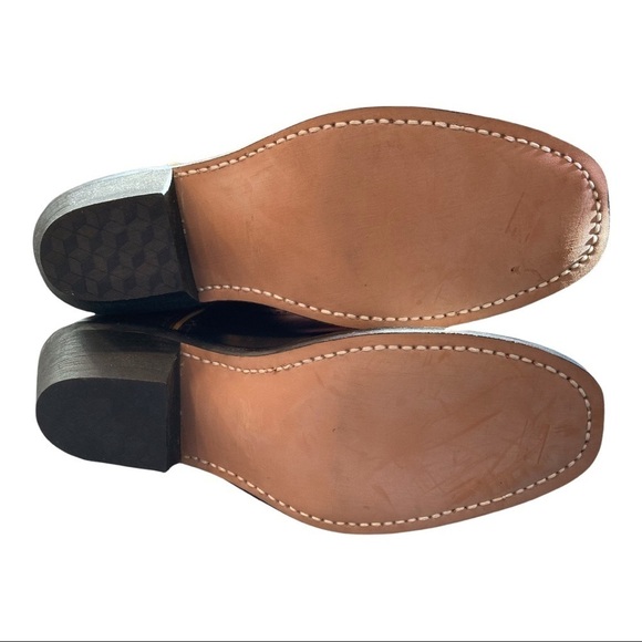 NWT Masterson sz 6 pink brown leather embroidered cowgirl boots - Picture 11 of 16